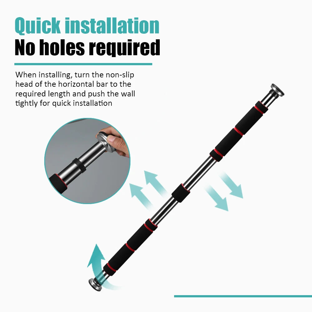 Home Fitness Horizontal Bar Pull-Up Bar, Special Fitness Equipment for Fitness, Adjustable from 60Cm to 100Cm , Suitable for Bodybuilding Men to Exercise Hand, Chest and Shoulder Strength, Easy to Carry, Simple to Install, Suitable for Fitness Enthusiasts