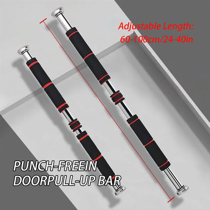 Home Fitness Horizontal Bar Pull-Up Bar, Special Fitness Equipment for Fitness, Adjustable from 60Cm to 100Cm , Suitable for Bodybuilding Men to Exercise Hand, Chest and Shoulder Strength, Easy to Carry, Simple to Install, Suitable for Fitness Enthusiasts